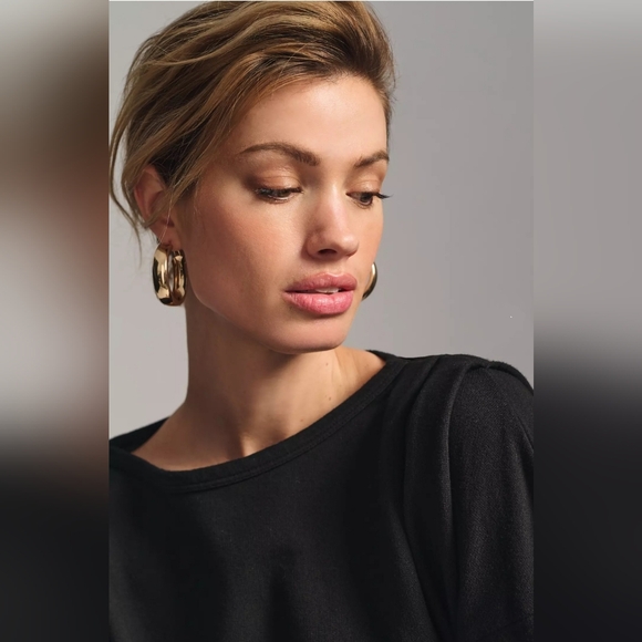 NWT ANTHROPOLOGIE | T.La Black Dolman Dress - Picture 4 of 6